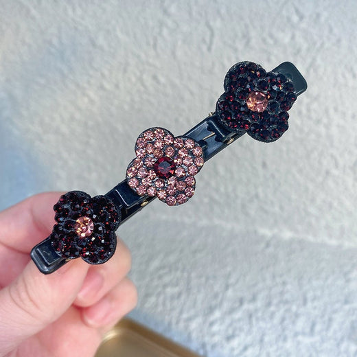 Tres Clips de Pelo Lateral de Flores