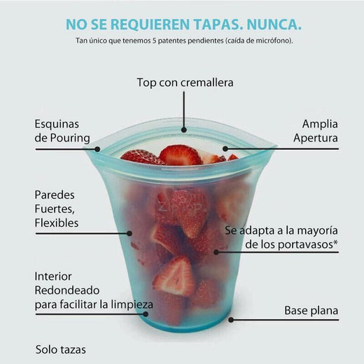 Bolsas reutilizables de silicona para almacenamiento de alimentos (3 PCS)