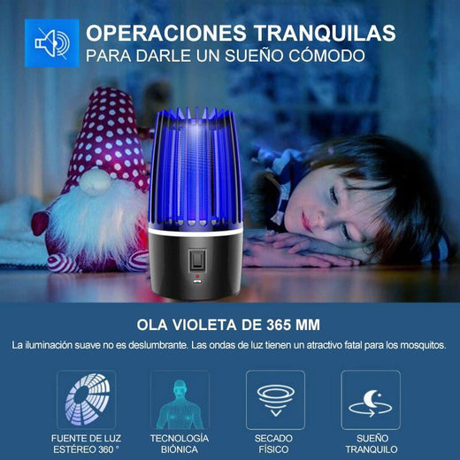 Asesino de mosquitos recargable 2 en 1