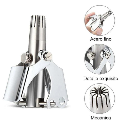 Recortadora manual de pelo de nariz de acero inoxidable