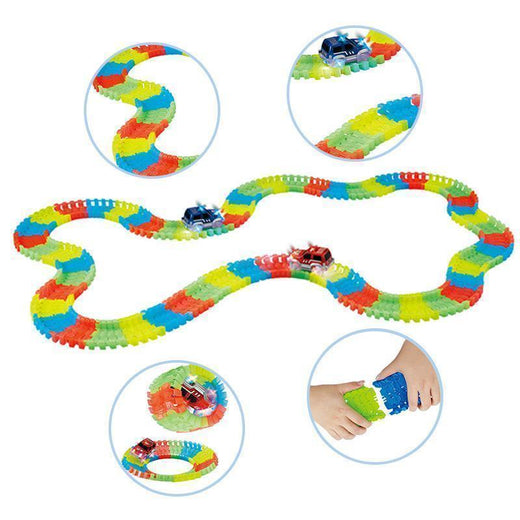 Pista de carreras luminosa para coche