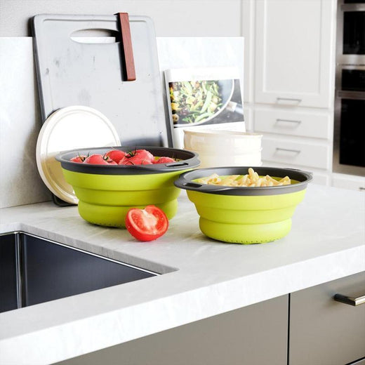 Cesta de drenaje redonda y plegable