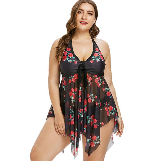 Bikini Con Estampado Floral, Traje de Bikini de Gran Tamaño