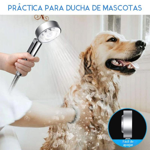 Rociador de ducha de doble cara de alta presión de agua