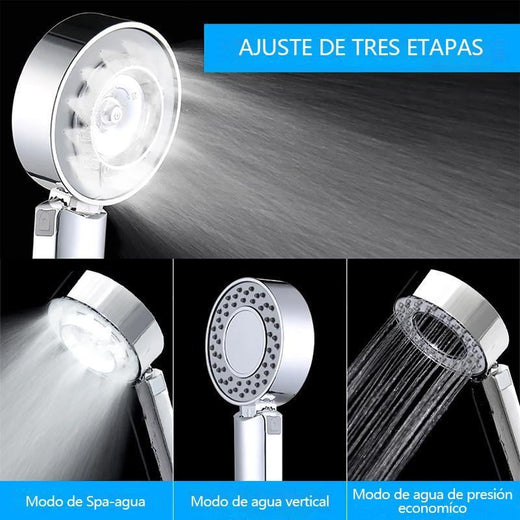 Rociador de ducha de doble cara de alta presión de agua