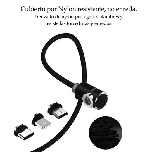 3 En 1 Cable de Carga Magnético