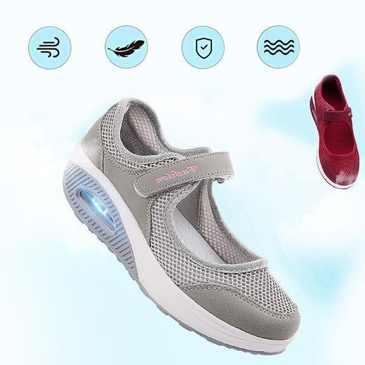 Zapatos femeninos de malla transpirable con Amortiguador de aire