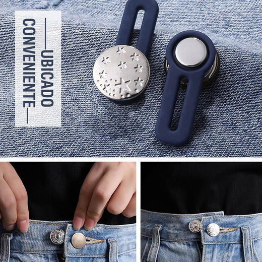 Botón retráctil de jeans (5 piezas)