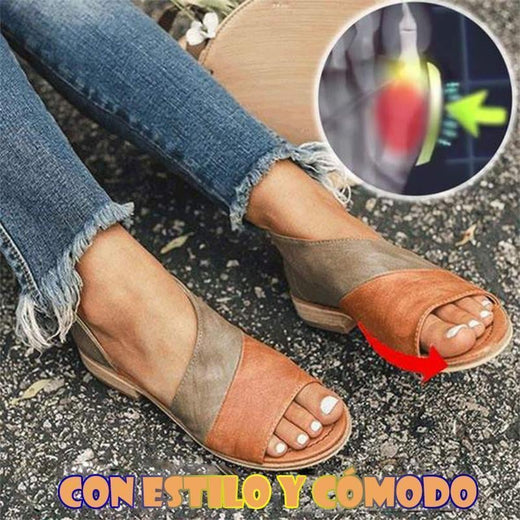 Sandalias de panel de tacón bajo diario para mujeres