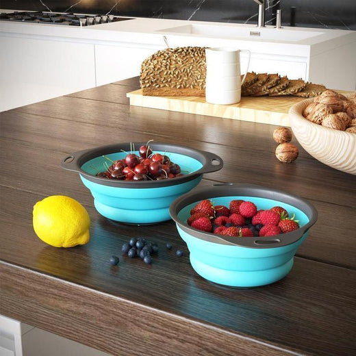 Cesta de drenaje redonda y plegable