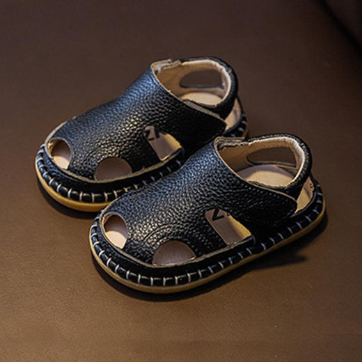 Sandalias de piel de vaca transpirable para niños (1-3 años)