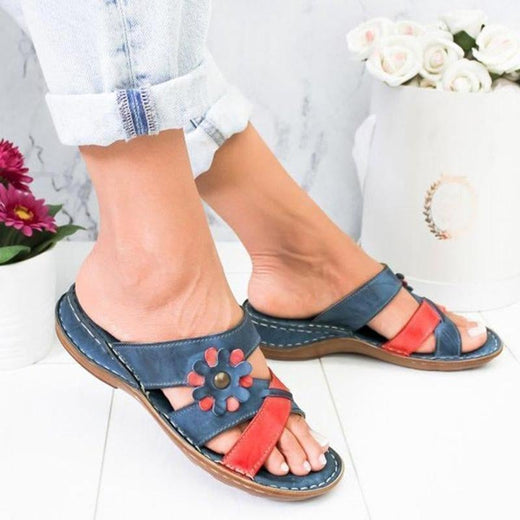 Sandalias cómodas y florales de verano para mujer
