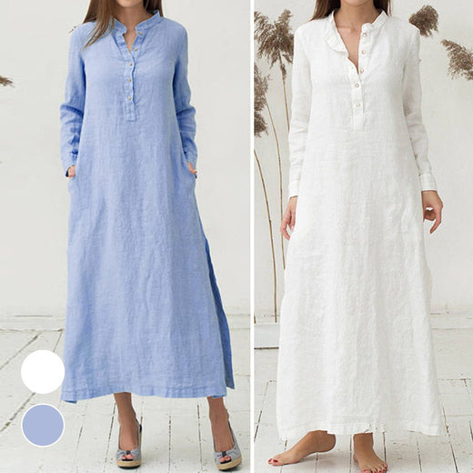 vestido camisero con abertura