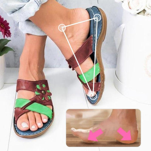 Sandalias cómodas y florales de verano para mujer
