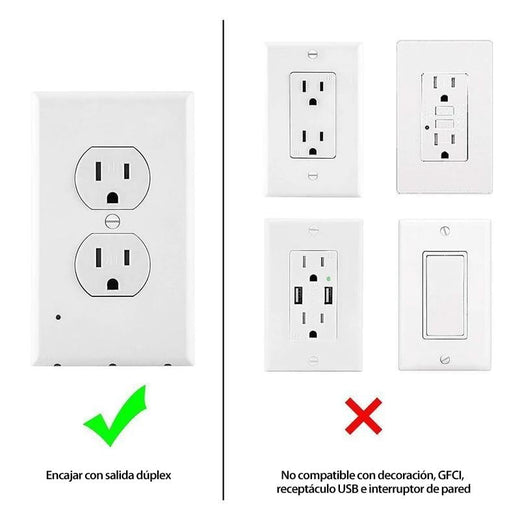 Placa de pared de salida Hirundo con luces de noche LED