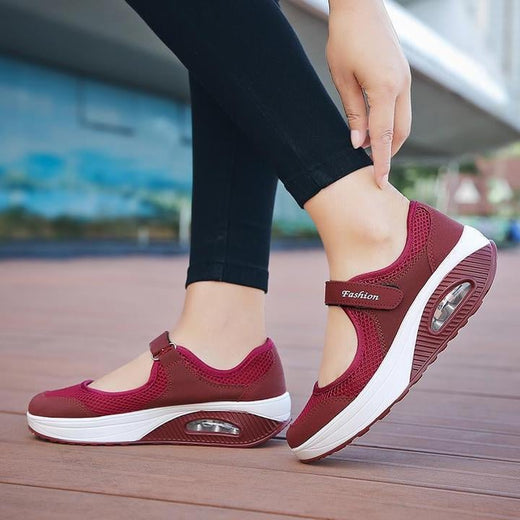 Zapatos femeninos de malla transpirable con Amortiguador de aire