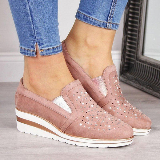 Zapatillas moda de mujer con pedrería