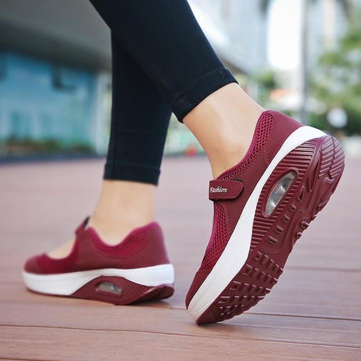 Zapatos femeninos de malla transpirable con Amortiguador de aire