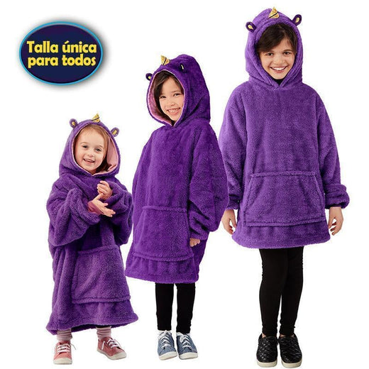 Sudadera con capucha con forma de mascotas extragrande, cómoda y cálida para niños