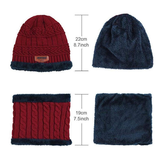 Sombrero de felpa con bufanda