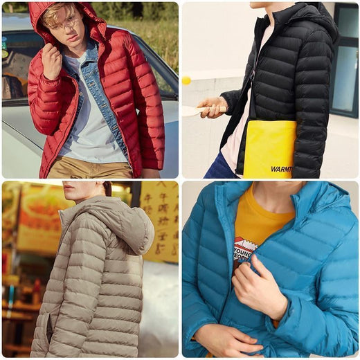 Traje de Plumón ultraligero con capucha - 8 colores para hombres y mujeres