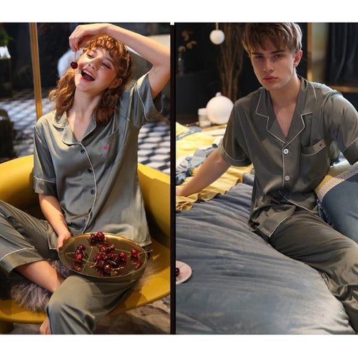 Traje de pareja pijama para el verano, transpirable y cómodo