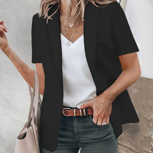 Americana casual manga corta cuello solapa