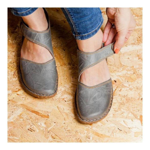 Sandalias Mary Jane con Velcro Vintage y Suaves