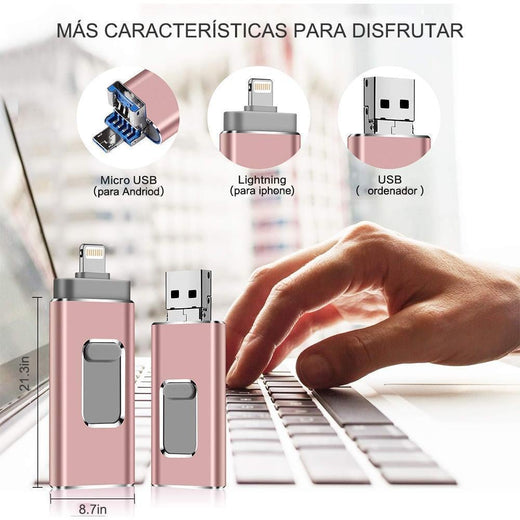 Unidad flash USB portátil para iPhone, iPad y Android