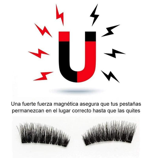 Pestañas magnéticas 3D sin pegamento