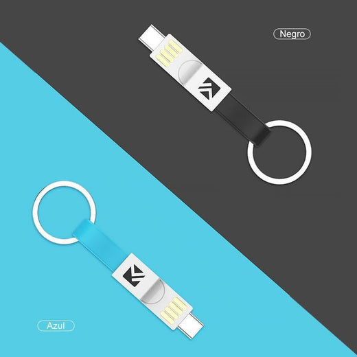 Cable de carga de sincronización de datos de llavero 3 en 1