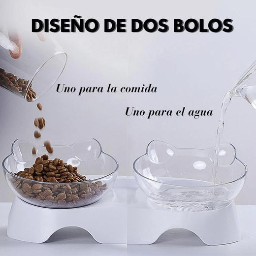 Tazón de alimentación para gatos (individual / doble)