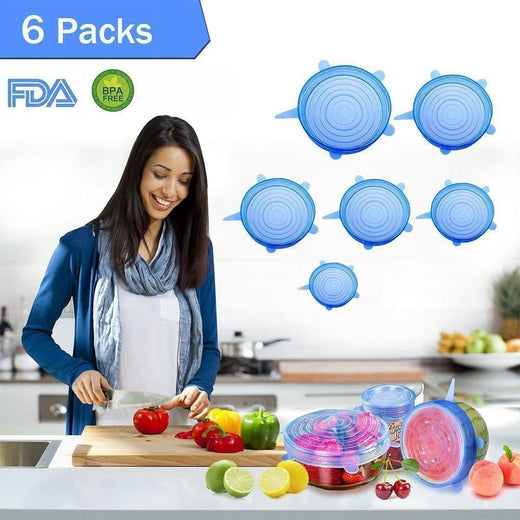 Tapas Elásticas de Silicona , 6 piezas
