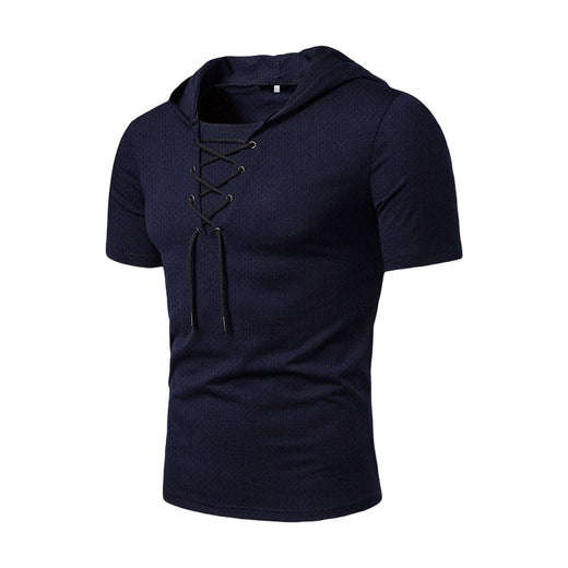 Camiseta casual de verano con cordón para hombre