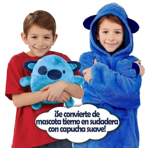 Sudadera con capucha con forma de mascotas extragrande, cómoda y cálida para niños