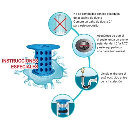 Protector de drenaje anti-obstrucción