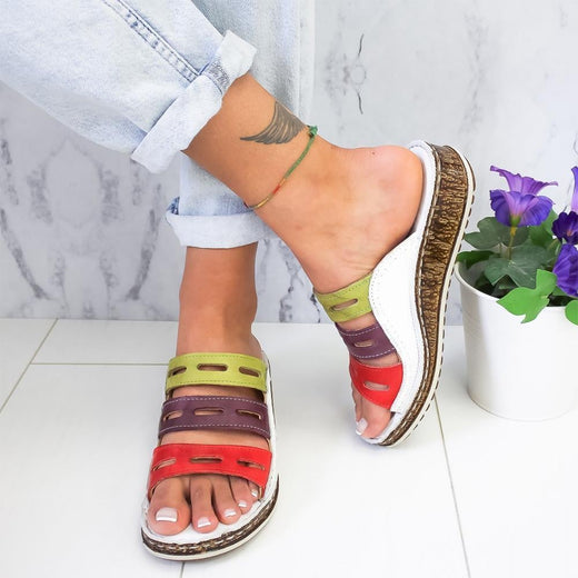 Sandalias de Costura multicoloras Modernas