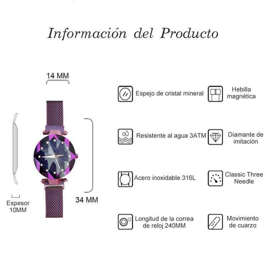 Reloj Impermeable de Cielo estrellado