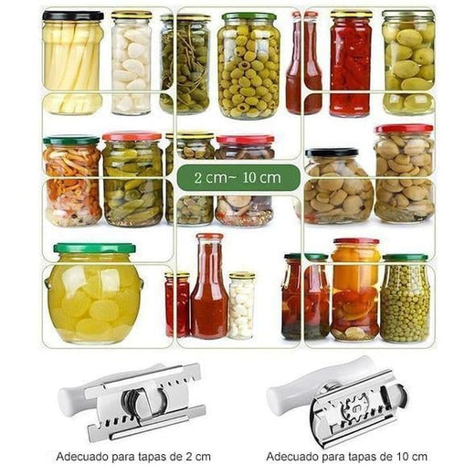 Abrelatas de acero inoxidable de tamaƱo ajustable