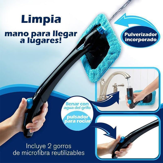 Todo en uno, Limpiador de microfibra con mango largo