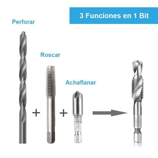 Brocas de Taladro de Perforar y Roscar 6 piezas