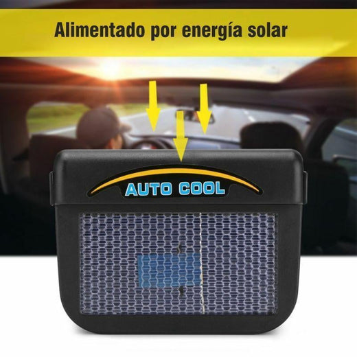 Ventilador de la ventana del coche usando energía solar