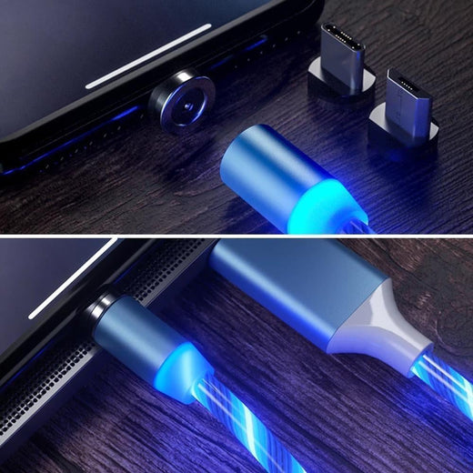 3 EN 1 LED CABLE DE CARGA USB MAGNETICO