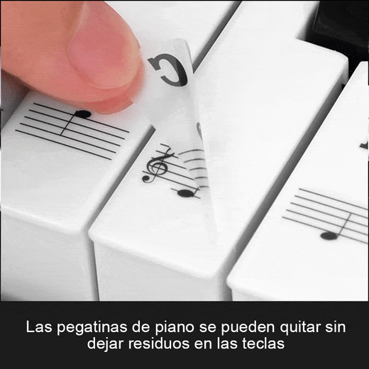 Pegatinas notas de teclas de piano