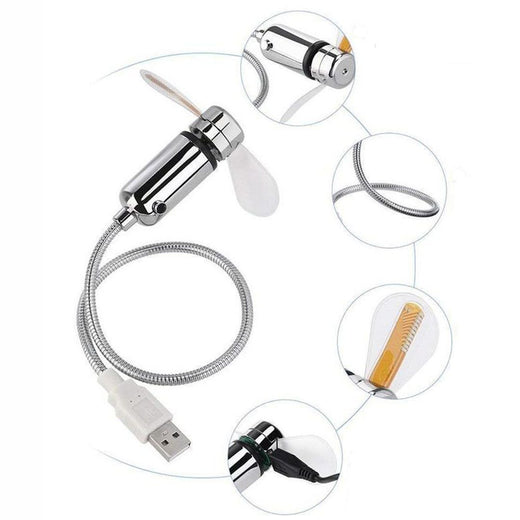 Ventilador USB, Ventilador LED programable para PC, portátil, Escritorio