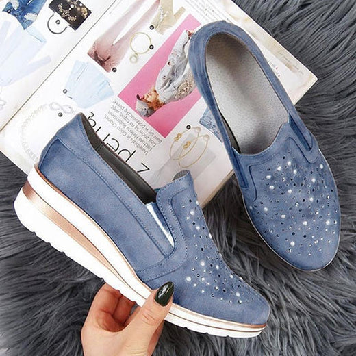 Zapatillas moda de mujer con pedrería