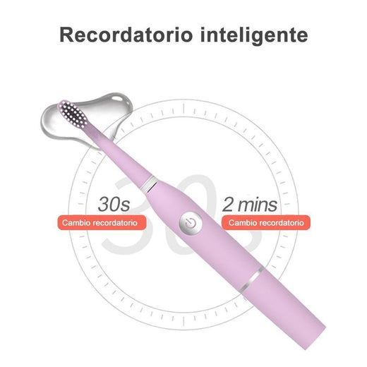 5 Modos Cepillo Dental Eléctrico de Vibración Acústica,con 3 capezas para cambiar