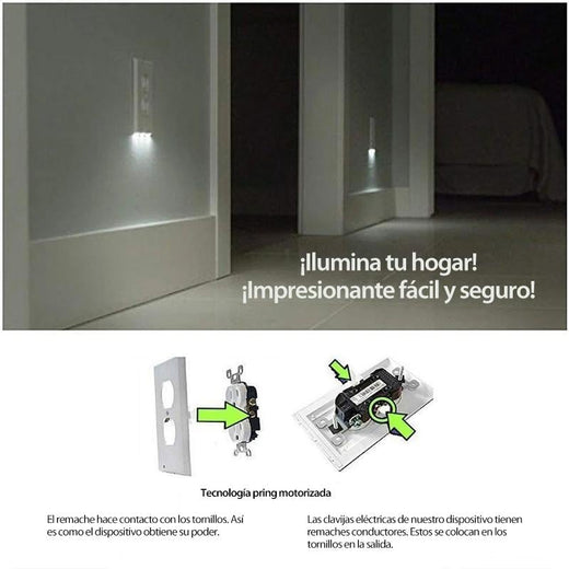 Placa de pared de salida Hirundo con luces de noche LED