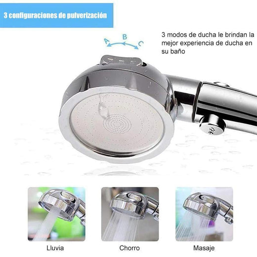 Cabezal de ducha con interruptor ajustable