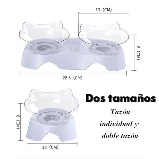 Tazón de alimentación para gatos (individual / doble)